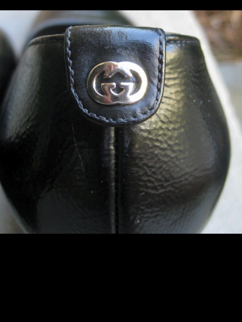 Black Patent Leather vintage Gucci wedges